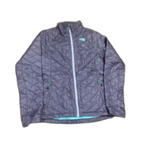 Women's The North Face Thermoball Purple/Teal Zip Up Light Puffer Jacket Sz XS